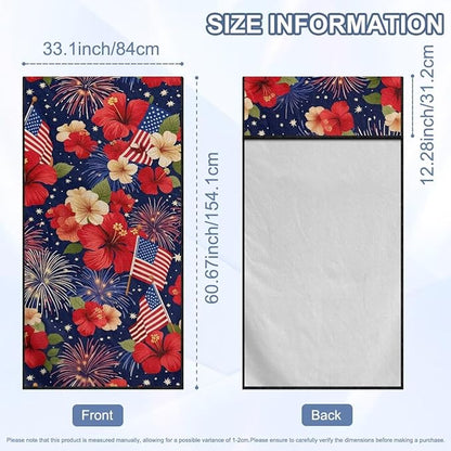 SEANATIVE Car Accessories Sweat Towel Seat Cover Protectors Hibiscus US Flag Cushion Covers Universal Fit for Car Truck SUV Seat for Dog & Kid Workout Outdoor or Sport Activities