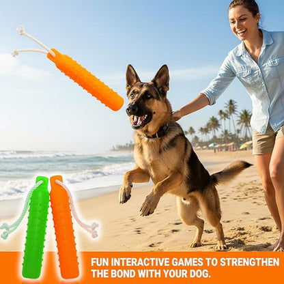 Dog Float Toy - Interactive Training Bumper & Fetching Retrieving Dog Water Toys Dummy Outdoor - Lightweight for Float on the Water Pool Fetch Rope Pet Toys for Small, Medium, Large Dogs