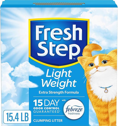 Fresh Step Light Weight Clumping Litter, Extra Strength Formula With Febreze Freshness, 15.4 lb. Box (Package May Vary)