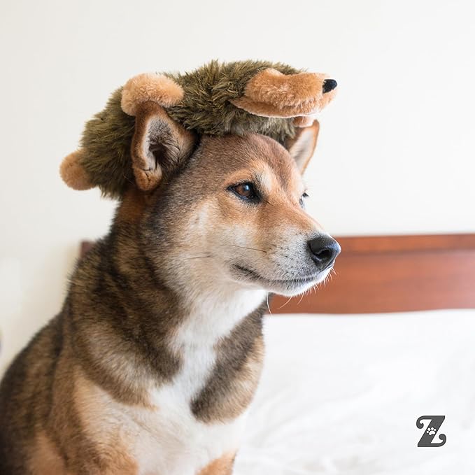 ZippyPaws Loopy - No Stuffing Dog Toys to Keep Them Busy, for Small, Medium, & Large Dogs, Squeaky Pet Toy for Boredom, Unstuffed Chew Toy, Soft Plush Puppy Products, Wolf - 10"