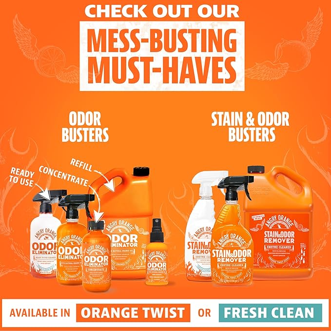 Angry Orange Unscented Pet Wipes - Hypoallergenic & Fragrance-Free With Aloe & Chamomile - Thick Grooming Wipes for Paws, Fur, Butt - Safe for Dogs & Cats - 320 Count - Value 4 Pack