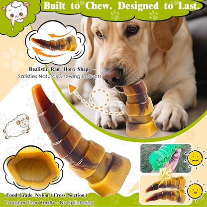 Dog Chew Toys for Aggressive Chewers, 2 Pack Indestructible Dog Toys for Large Dogs, Super Chewer Pet Toy for Large Medium Small Breed