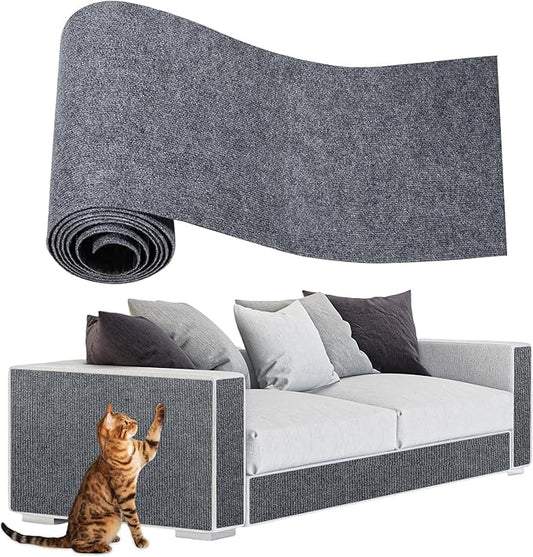 ENONCI Anti Scratch Pads for Cats, Furniture Protector for Couch Corners - 78.7x15.8 Inch Cat Scratching Mat, Replaceable Climbing Wall Scratcher