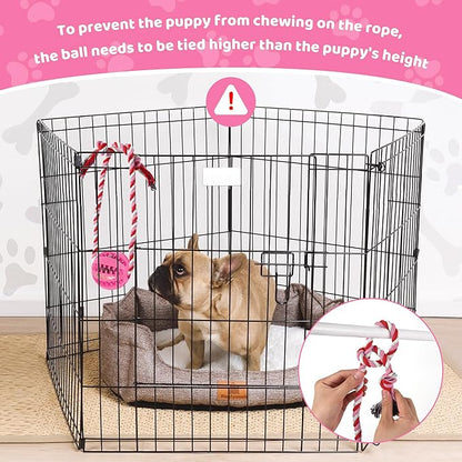 Interactive Dog Toys, Crate Training Aids for Puppies, Reduce Stress Anxiety Peanut Butter Dog Food Treat Dispenser Toys(Pink)