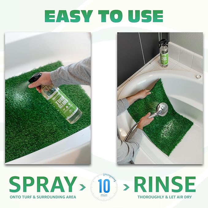 Paws and Play Turf Cleaner for Pet Urine Outdoor and Indoor | Artificial Grass Dog Urine Cleaner That Cleans and Deodorizes Pet Waste on Fake Grass For Dogs - 96 Fl Oz (Pack of 3)
