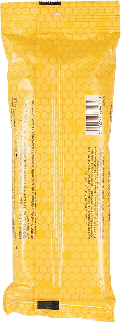 Burt's Bees for Pets Honey Multipurpose Dog Grooming Wipes, Gentle Hypoallergenic Spot Cleaning Sheets, pH Balanced Natural Origin Formula for Paws, Face and Butt, 50 Count - 6 Pack