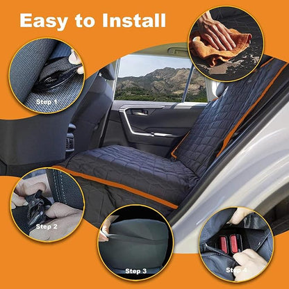 Reliadura Dog Seat Cover for Back Seat Waterproof Bench Seat Covers for SUV Washable Car Seat Covers for Dogs Non-Slip Pet Seat Cover for Back Seat Heavy Duty Protector for SUVs