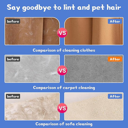 Pet Hair Removal Glove for Dog and Cat, Upgraded 5-Finger Electrostatic Pet Hair Remover, Reusable and Easy Cleaning, Effortlessly Remove Hair from Clothing, Couch, Carpet, Car Seat and Furniture