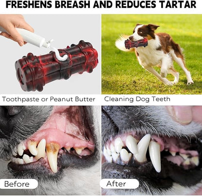 Indestructible Chew Toy for Aggressive Large Medium Breed Dogs - Squeaky, Interactive, Tough Durable Toothbrush for Dog Birthday