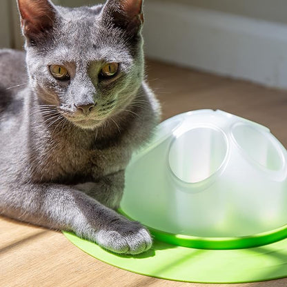 Franklin Pet Supply Co. Interactive Cat Digging Slow Feeder Bowl - Toy Bowl for Treats + Food - Scratching Feeder - Interactive for Cats + Kittens