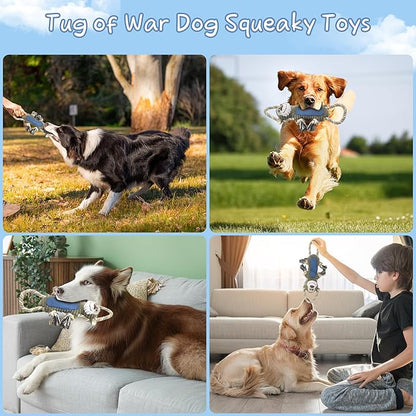 Dog Toys for Large Dog - Plush Squeaky Medium & Small Dog Toys (3pack Monkey & Patypus)