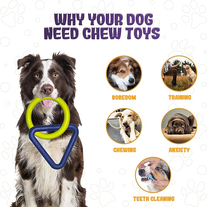 Tug of War Dog Toy – Interactive Toy for Aggressive Chewers, Puppy Teething, Dog Toys to Keep Them Busy