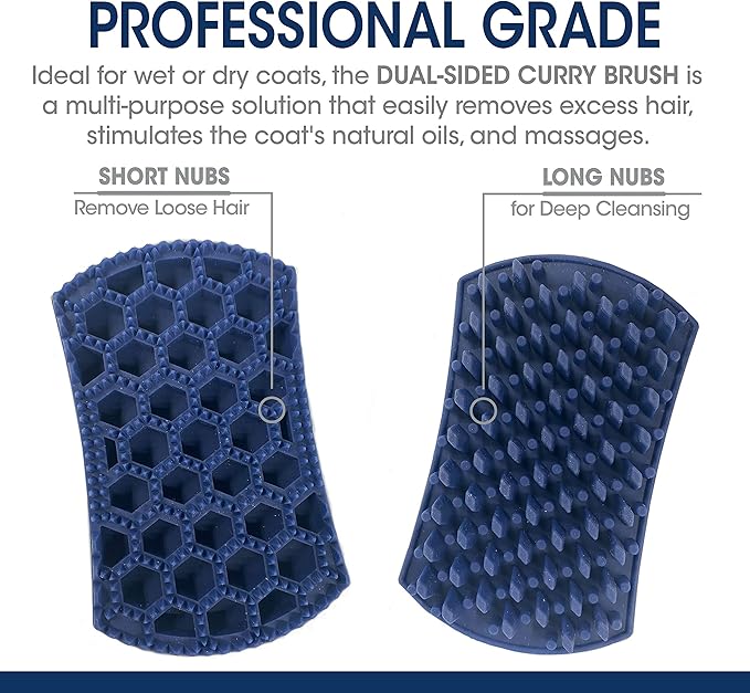 Four Paws Magic Coat Professional Series Grooming Dual-Sided Silicone Wet or Dry Curry Deshedding Brush for Dogs, 1 Count
