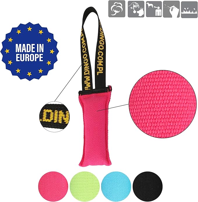 Dingo Cotton tug Toy with Handle, for Catch Retrieving and tug of war, Dog bite Pillow Floating on The Water, Four Colours, S Z30001