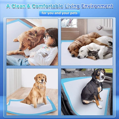 Gimars 36x36 4XL Large Pee Pads for Dogs - 150 Counts Extra Absorbent Puppy Training Pads 6 Layers Thicken, Jumbo Disposable Leak-Proof Quick Dry Wee Wee Pads for Dogs Cats Rabbits Pets