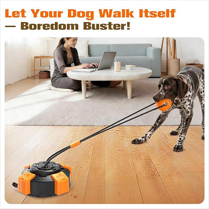 Interactive Suction Cup Dog Toy for Boredom Relief, Tug of War and Self Play with Rope and Rubber Ball, Dog Toys to Keep Them Busy Indoors Or Outdoors (bo)