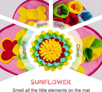 Snuffle Mat for Dogs Pet Treats Feeding for Small Medium Breed Dogs Non-Slip Interactive Dog Puzzle Toys Encourages Natural Foraging Skills