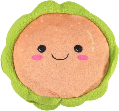 Cudlie 3 Pack Plush Dog Chew Toys – Soft Squeaky Puppy Toys for Small Dogs– 4" Durable, Cute & Safe Pet Toy Gift Set (Food, Fruit, Farm, Zoo & Safari Animal Themes)