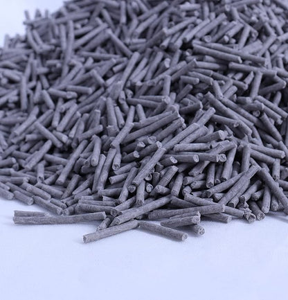 Tofu Cat Litter Activated Carbon no Fragrance 5.5 Lbs, Can Flush Down Toilets or drains, Low Tracking Cat Litter 2mm Pellets.