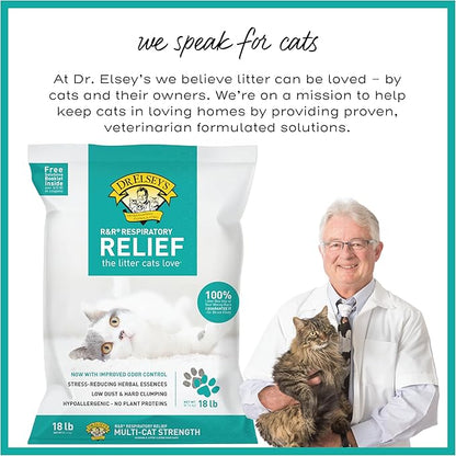 Dr. Elsey's R&R Stress-Reducing Clumping Clay Cat Litter 18 lb. Bag