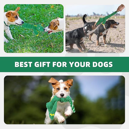 KOOLTAIL Alligator Dog Toys, Tough Plush Dog Chew & Squeaky Toys with Crinkle Paper, Interactive Training & Tug of War Puppy Teething Toy for Indoor Outdoor Play, Pet Toy for Small Medium Large Dogs