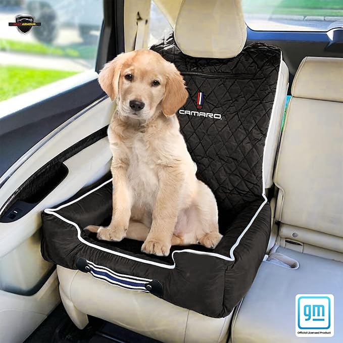 Seat Armour Pet2Go Black Car Pet Bed and Seat Cover – Soft, Durable, Multipurpose Travel Bed for Pets – Fits Most Vehicles, Machine Washable
