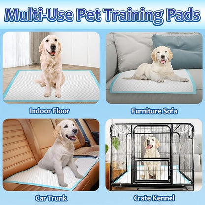 XL Puppy Pads 40 Count, Thicken Pee Pads for Dogs, 28"x34" Dog Pee Pads Extra Large, Disposable Urine Bed Pads for Doggy, Potty Pads for Doggie, Large Dog Pads, Piddle Pads X-Large
