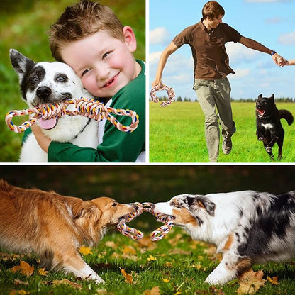Aggressive Chew Rope Toys for Medium Large Dogs, Tooth Cleaning Chew Toys
