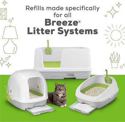 Tidy Cats Breeze Original Cat Pads, Absorbent Disposable Pads for Breeze Litter System, Fast-Drying, Odor Control, 10 Pads per Pouch (Pack of 4)