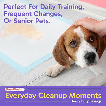 PETSWORLD Puppy Pads, 23x36 Inch, 1800 Count - Puppy Pee Pads for Dogs, Tear Resistant, Economy Value, Super-Absorbent Polymer Gel Core, Perfect for Puppies, Smaller Dogs