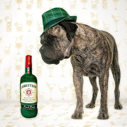 Bark Bros - Liquor Bottle Plush Squeaky Dog Toy - Funny Drink Parody - Alcohol Dog Birthday Toy - Cute Puppy Gifts (Small/Medium, Jamuttson)