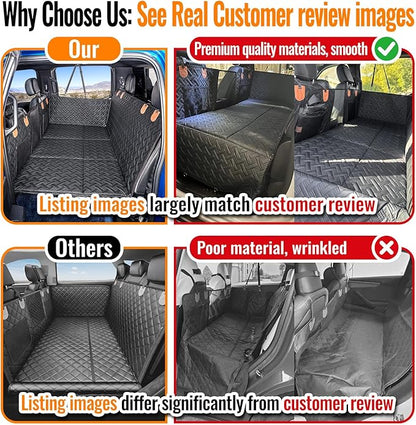 MAXFUT Dog Back Seat Extender for Truck,Truck Dog Seat Cover Back Seat,Dog Hammock for Truck,Hard Bottom Seat Extender,Pet Seat Covers for F150/RAM1500/Silverado