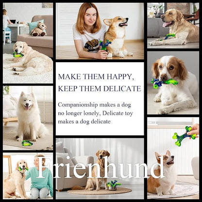 6-Pack Indestructible Dog Toys for Large Breed: Dog Toys for Aggressive Chewers, Durable Nylon Bone for Large Dogs, Dog, Peanut Butter Flavor
