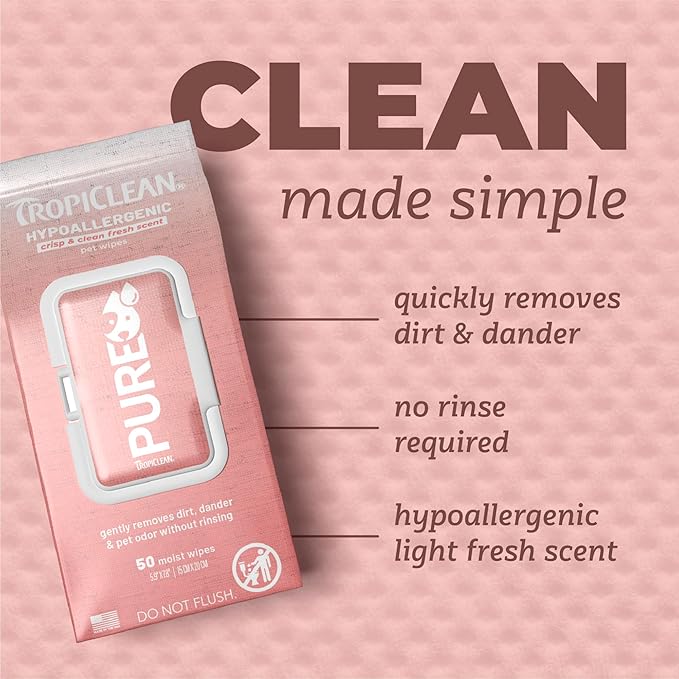 Pure Hypoallergenic Wipes, 50ct