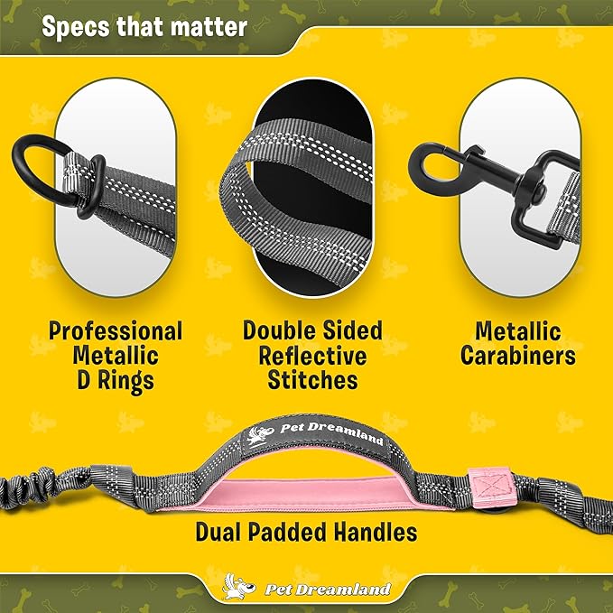 Exquisite Hands-Free Leash for Medium Dogs: Ultimate Comfort & Freedom for Running, Walking, Hiking. Premium Quality, Durable & Versatile Waist Dog Leash Belt. Your Dog Will Love It