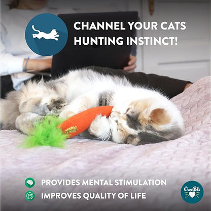 OurPets 100-Percent North American Catnip Filled Carrot Cat Toy 24 Karat