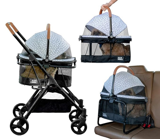Pet Gear, A Vermont Family Owned Company Since 1936, 3-in-1 Travel System, View 360 Stroller Converts to Carrier and Booster Seat with Easy Click N Go Technology, for Small Dogs & Cats, 4 Colors