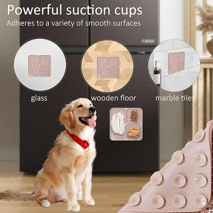 Lick Mat for Dogs(2pcs, Large, 7.9") Easy Clean Silicone Licking Pad Slow Feeder for Pets Cats with Suction Cups, Enrichment Accessories Anxiety Boredom Relief, Keep Them Busy for Bathing