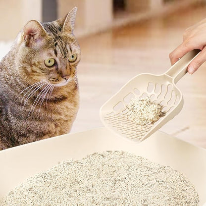 Lady N Cat Litter Scoop for Clumping Litter, Dual-Size 8-Shaped Holes for Fast Sifting, Works with Tofu, Clay, Corn & Wood, Durable ABS Plastic