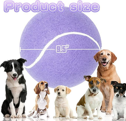 Big Tennis Ball for Dogs, Giant Dog Tennis Ball Toy Large Outdoor Sports Gift for Small Medium Large Dog (Light Purple, 9.5 inch)