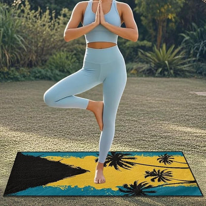SEANATIVE Car Seat Cover Sweat Towel with Storage Bag for Front Seats in Cars, Trucks, SUVs – Universal Seat Liner, Easy Install, Washable, Breathable Fabric, Flag of the Bahamas Print