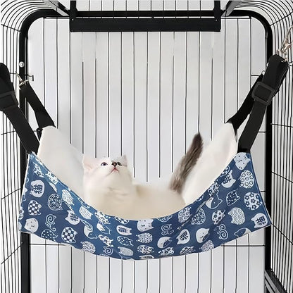 Cat Hammock for Cage Hanging ，Pet Hammock Bed Adjustable,Soft Sleeping Hammock for Cats,Ferret,Puppy,Rabbits,Small Animals