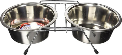 Loving Pets Double Diner Dog Bowl, 1-Quart