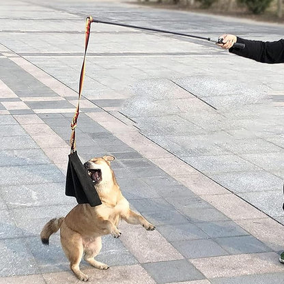 Fockety Leather Bite Rag for Dog Training, Interactive Puppy Bites Rag with Handle, Dog Tug Toys, Tug of War Dog Toy, Train Bite Grip, Puppy Toy to Build Prey Drive, Play Tug of War Game