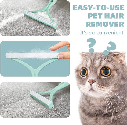 2Pack Pet Hair Remover - Dog & Cat Hair Remover, Premium Scraper Fur Removal Tool