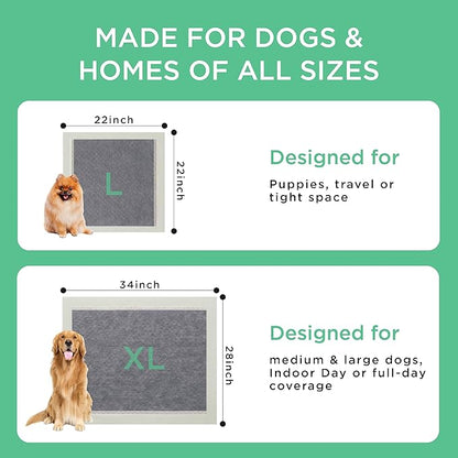Bedsure Dog Pee Pads Extra Large, 28" x 34" Puppy Pads 30 Count, Super Absorbent & Leak Proof, XL Training Pads Quick Dry Disposable Potty Pads with Odor-Control Activated Carbon & ECO Green Material