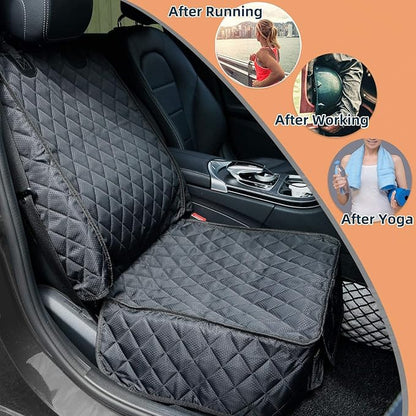 PETICON Dog Car Seat Covers, Full Protection Front Seat Car Cover for Cars and Nonslip Durable Pet Back Seat Bench Covers for Trucks, SUVs, Jeep, Bundle