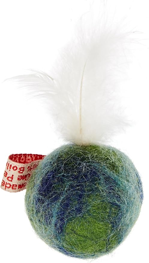 One Pet Planet Wooly Fun Feather Ball