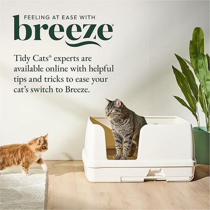 Purina Tidy Cats Litter System, Non-Clumping, Breeze XL All-in-One Odor Control & Easy Clean Multi Cat Box - 18 lb. Box