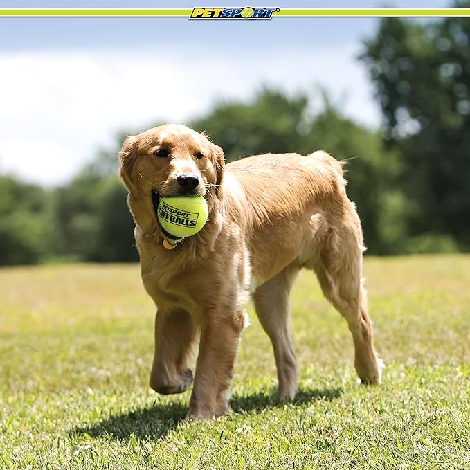 PetSport Mega Tuff Ball - Mega Tennis Balls for Large Dogs, Great for Boredom & Aggressive Chewers, Dog Toy, Mega Tennis Balls for Large Dogs, Certified Non-Toxic, Won't Wear Down Teeth - 6"